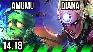 AMUMU vs DIANA JGL  5210 Rank 11 Amumu  NA Master  1418 [upl. by Marianna]