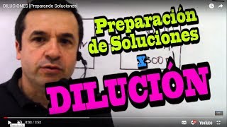 Diluciones QUÍMICAS Clase 11 Preparación de SOLUCIONES [upl. by Skillern]