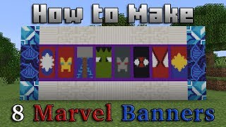 Minecraft  How to Make 8 Marvel Banners For Minecraft 114  Tutorial [upl. by Jaeger]