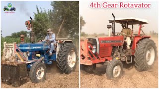 FORD 4610  MF 385  4th Gear Rotavator Performance  Punjab Tractors [upl. by Rendrag654]