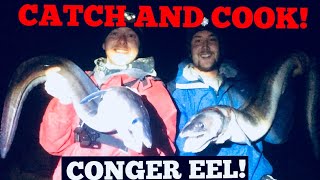 CONGER EEL CATCH AND COOK  Conger Eel Fishing [upl. by Netsirhc48]