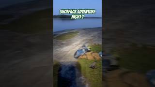 Shoepack Adventure Night One Staying On Moxie Island musky camping fishing nationalpark nature [upl. by Balsam]