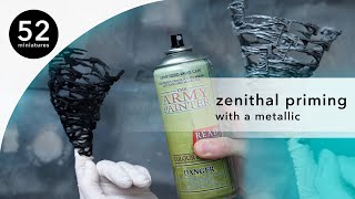 How to Zenithal Priming for Painting Miniatures in 2 Easy Steps shorts warhammer wargaming [upl. by Terrab]