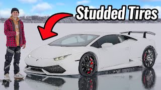 Lamborghini on Frozen Lake [upl. by Aisha]