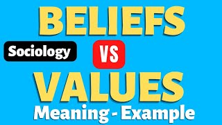 Beliefs vs Values difference  Difference between beliefs and values  Beliefs and norms difference [upl. by Aivatra]