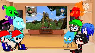 Fandom amp Youtubers React To Luigi Plays Minecraft with Tari [upl. by Sirrep]