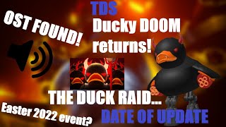 Ducky D00M returns OST Leaked and more  TDS Roblox [upl. by Cheryl39]