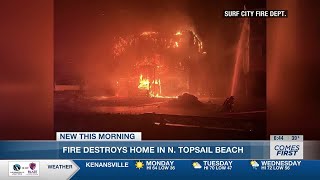 Crews respond to house fire in North Topsail Beach [upl. by Calder]