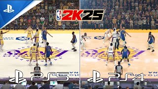 NBA 2K25 PS5 VS PS4 COMPARISON  REVIEW [upl. by Hgielhsa]