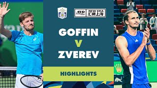 David Goffin vs Alexander Zverev Highlights  Rolex Shanghai Masters 2024 [upl. by Gebhardt213]