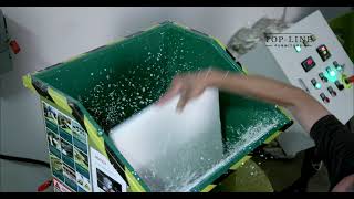 GREENMAX Styrofoam Densifier Machine MC50 Operated by TopLine Furniture Corp in the USA [upl. by Goldshlag]