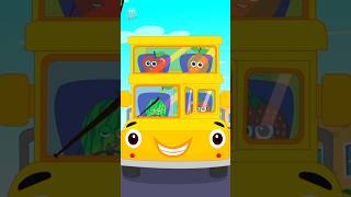 Wheels On The Double Decker Bus shorts bussong fruits kidsrhymes [upl. by Notlil]