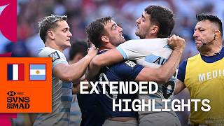 Ready for an Olympic quarterfinal  France v Argentina  HSBC SVNS Madrid Final  Highlights [upl. by Freud]