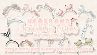 ​​cute HEADBAND ACCESSORY codes BERRY AVENUE amp BLOXBURG PT1 roblox edit aesthetic [upl. by Anitnegra]