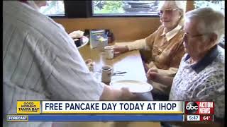 IHOP is giving away free pancakes for National Pancake Day [upl. by Nani192]