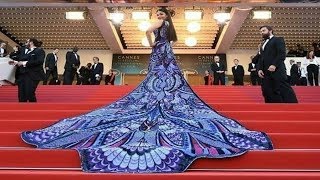 Aishwarya Rai Bachchan In Michael Cinco At Cannes 2018 Red Carpet On Her Day 1 [upl. by Vil758]