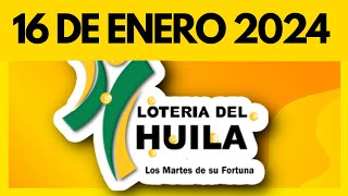 Resultado de LOTERIA del HUILA del martes 16 de ENERO de 2024 💫✅💰 [upl. by Eeuqram]