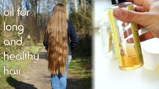 Grow long and healthy hair using oil  How I use oil on my kneelong hair [upl. by Nessi]