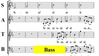 Bach  BWV 1401 Wachet Auf  Bass [upl. by Narine]