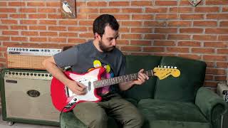 Squier Mustang Vintage Modified Fiesta Red  Clean [upl. by Ardnek]