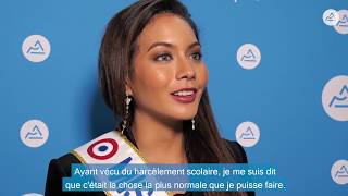 Miss France 2019  quotEnseigner la tolérance et le respect à lécolequot [upl. by Aldos]