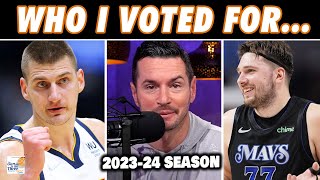 JJ Redick Reveals His 202324 NBA Awards Votes [upl. by Aihcats]