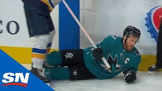 Joe Pavelski Leaves Game After Bone Crushing Hit From Alex Pietrangelo [upl. by Destinee]