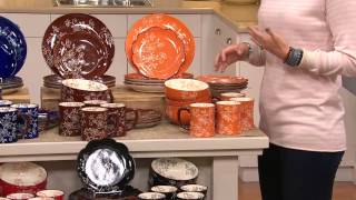 Temptations Hand Painted Stoneware 16pc Dinnerware Set with Kerstin Lindquist [upl. by Cordle]