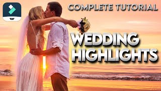 Wedding Highlights Editing Complete Tutorial  Filmora 12 [upl. by Akkinahs]