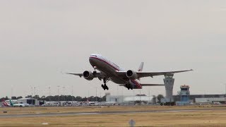 Malaysian Airlines Boeing 777200ER  Loud Rolls Royce Takeoff [upl. by Sanbo308]