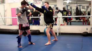 Muay Thai Technique Lead Knee set up  Boxing Works Coach Bryan Popejoy [upl. by Rist]