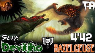 MHWorld  Slay Bazelgeuse amp Deviljho  Solo 442 Charge Blade [upl. by Smaj]