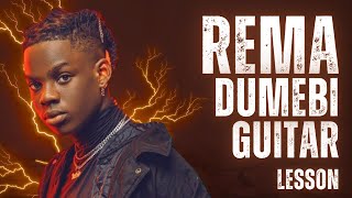 Dumebi  Rema  Guitar Tutorial [upl. by Tharp]