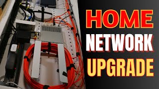 Home Networking Upgrade  10Gb Fiber UPS CAT6 Gigabit  ULTRA CLEAN NETWORK PANEL SETUP [upl. by Yensehc]