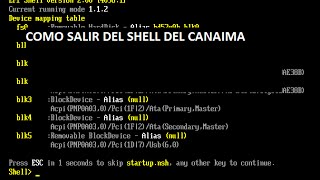 Salir del EFI shell 231 canaima arreglar instalar Windows y drivers canaima [upl. by Bough]