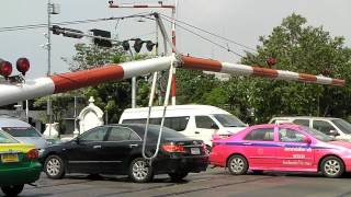 Bangkok Railroad Crossing MADNESS [upl. by Lottie470]