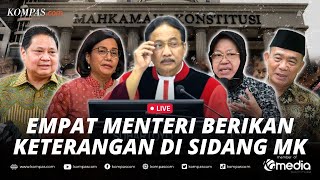 🔴LIVE  Empat Menteri Beri Keterangan di Sidang Sengketa Pilpres 2024 [upl. by Halac]