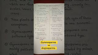 gymnosperms vs angiosperms biology shortsfeed shorts viralshorts trending [upl. by Alverta]