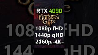 Baldurs Gate 3  RTX 4090  1080p vs 1440p vs 2160p 4K [upl. by Nylirrehs]