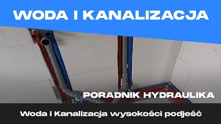 Woda i kanalizacja  wysokości podejść  instalacje wodkan [upl. by Rosario998]