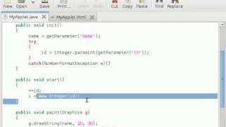 Java Applet Tutorial 6 Passing Parameters [upl. by Esereht]