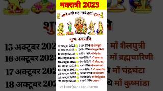 Navratri 2023नवरात्री 2023 Dates shorts navratri [upl. by Oiragelo]