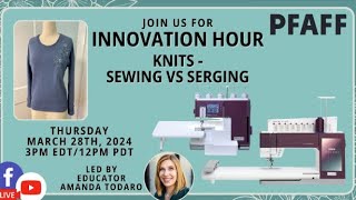 Knits Sewing vs Serger [upl. by Maillil]