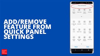 How to add or remove feature from quick panel settings on Samsung  Customize quick panel settings [upl. by Bocyaj]