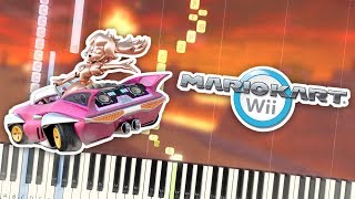 Mario Kart Wii  Grumble Volcano Theme Piano Tutorial Synthesia [upl. by Hecker]