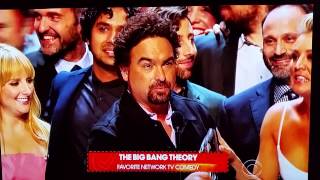 Big Bang Theory wins Peoples Choice Award 2015 [upl. by Aihsenot796]