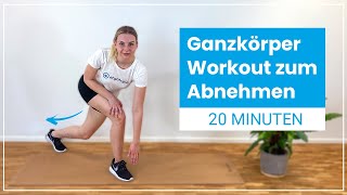 20 Minuten Abnehm Workout ➡️ Dein Ganzkörper HIIT für Zuhause ohne Geräte [upl. by Natfa]