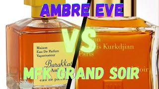 Fragrance world barakkat ambre Eve vs mfk grand soir not what I expected [upl. by Saunders]