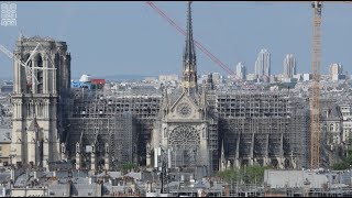 Timelapse  Le chantier de NotreDame de Paris juillet 2024 [upl. by Hernardo934]