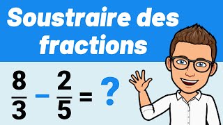 SOUSTRAIRE des FRACTIONS  ✅ Facile  💪 Exercice corrigé [upl. by Poyssick]